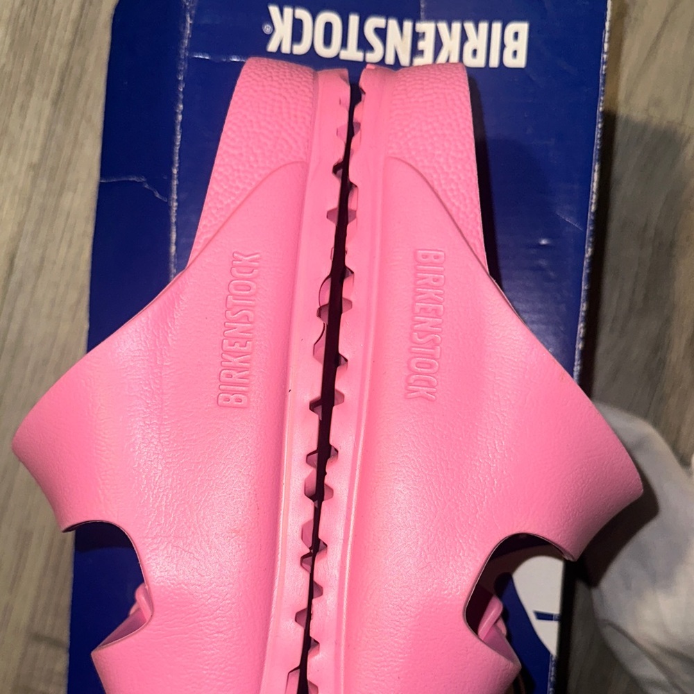 Birkenstock Pink Double Buckle Slide Sandals - Picture 3 of 4